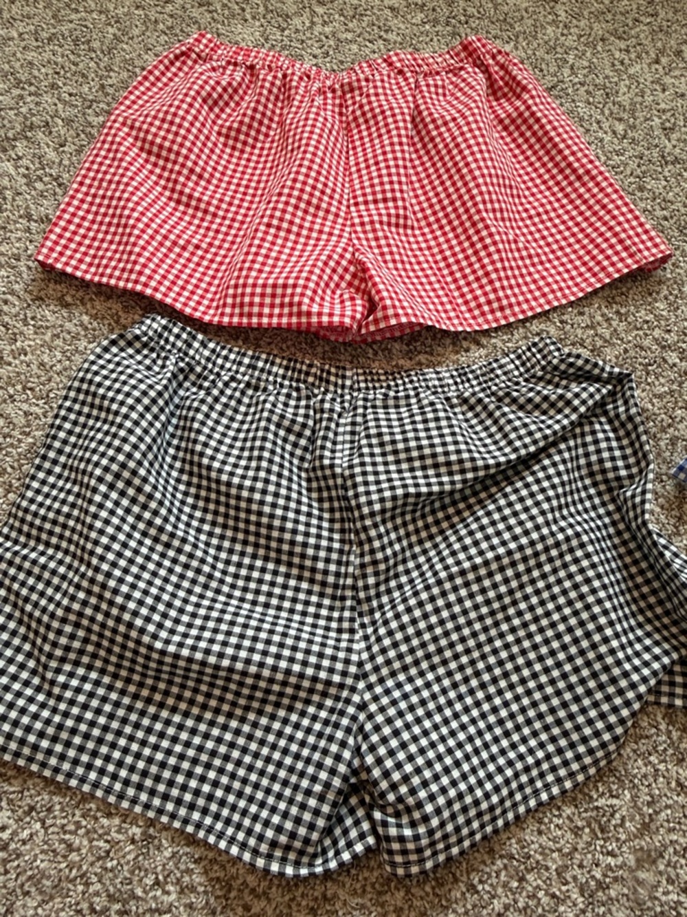 Gingham Boxer Shorts Trio - Black, Red & Blue - Picture 4 of 6